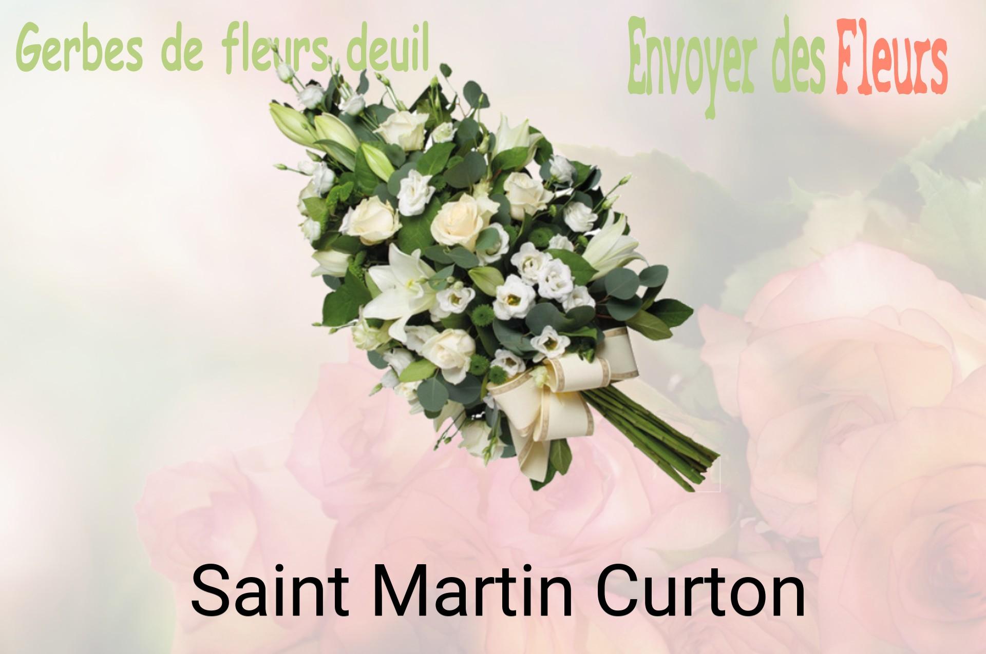 Gerbe de fleurs de deuil livrée à Saint-Martin-Curton